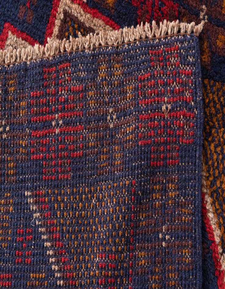 Detail image of  2' 9 x 4' 7  Hand Knotted Balouch Persian Wool Rug
