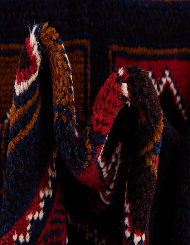 Detail image of  2' 10 x 4' 7  Hand Knotted Balouch Persian Wool Rug