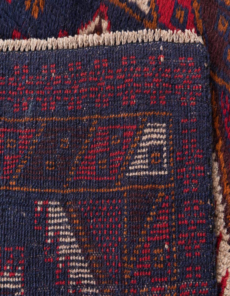Detail image of  3' x 4' 5  Hand Knotted Balouch Persian Wool Rug