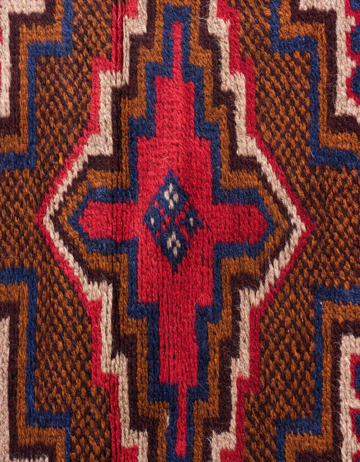 Detail image of  2' 10 x 4' 6  Hand Knotted Balouch Persian Wool Rug