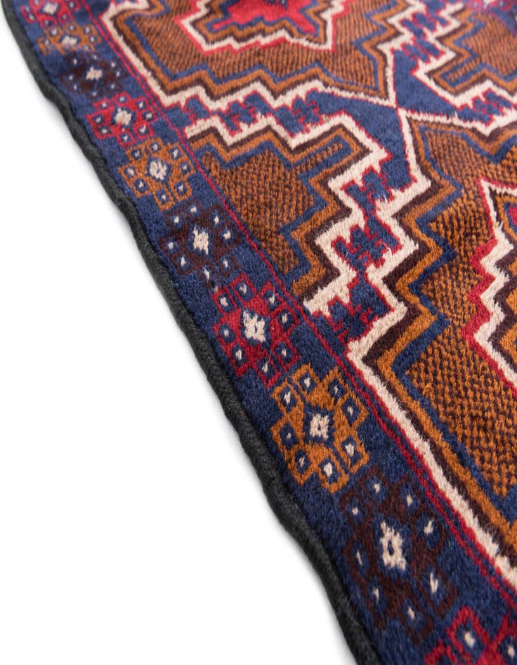 Detail image of  2' 10 x 4' 6  Hand Knotted Balouch Persian Wool Rug