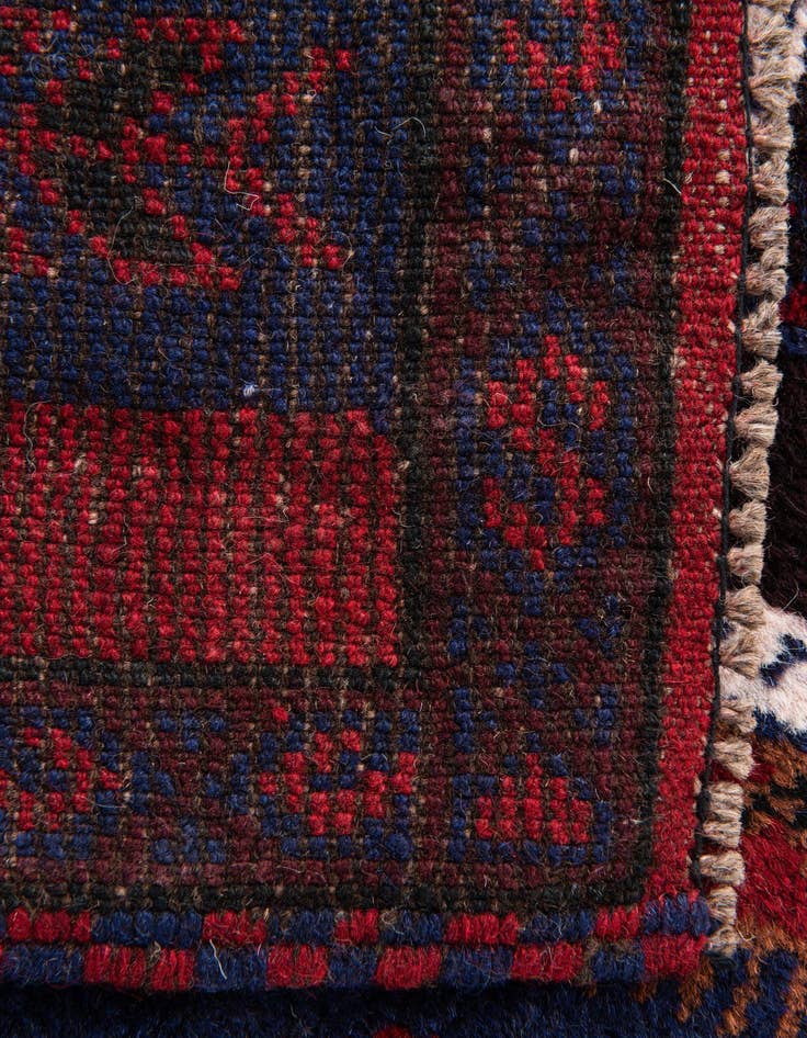 Detail image of  3' 2 x 4' 10  Hand Knotted Balouch Persian Wool Rug