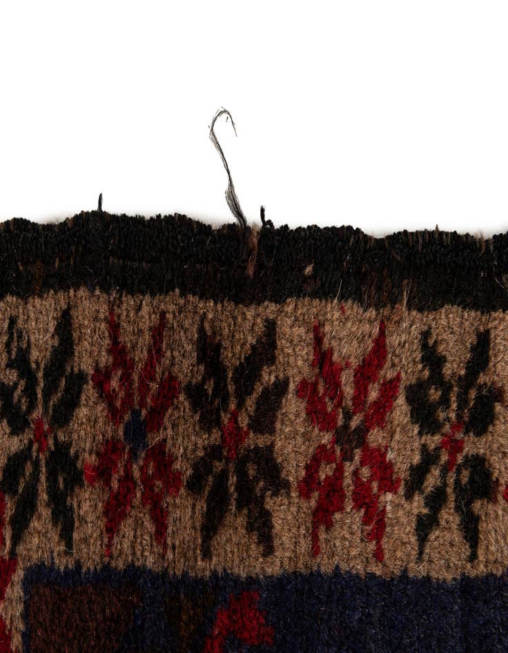 Detail image of  2' 9 x 4' 10  Hand Knotted Balouch Persian Wool Rug