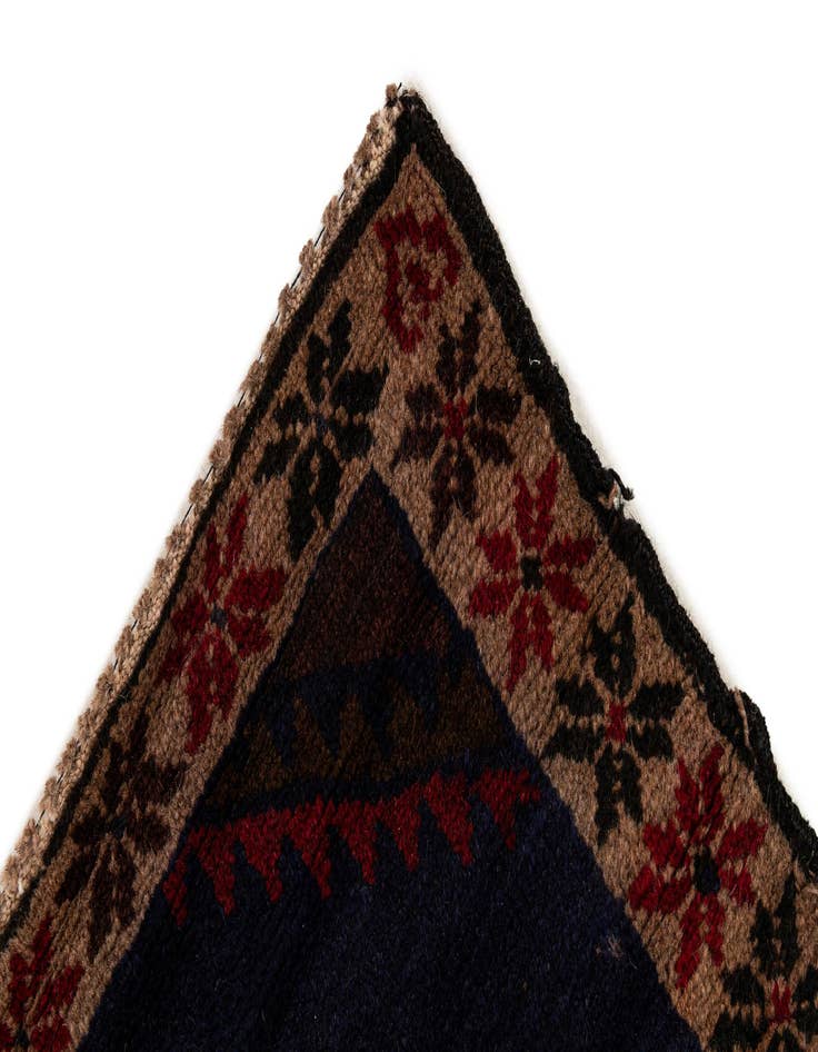 Detail image of  2' 9 x 4' 10  Hand Knotted Balouch Persian Wool Rug