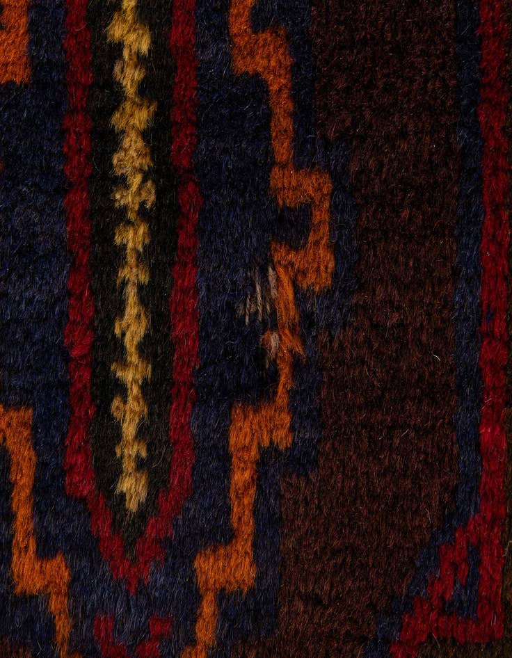Detail image of  2' 9 x 4' 10  Hand Knotted Balouch Persian Wool Rug