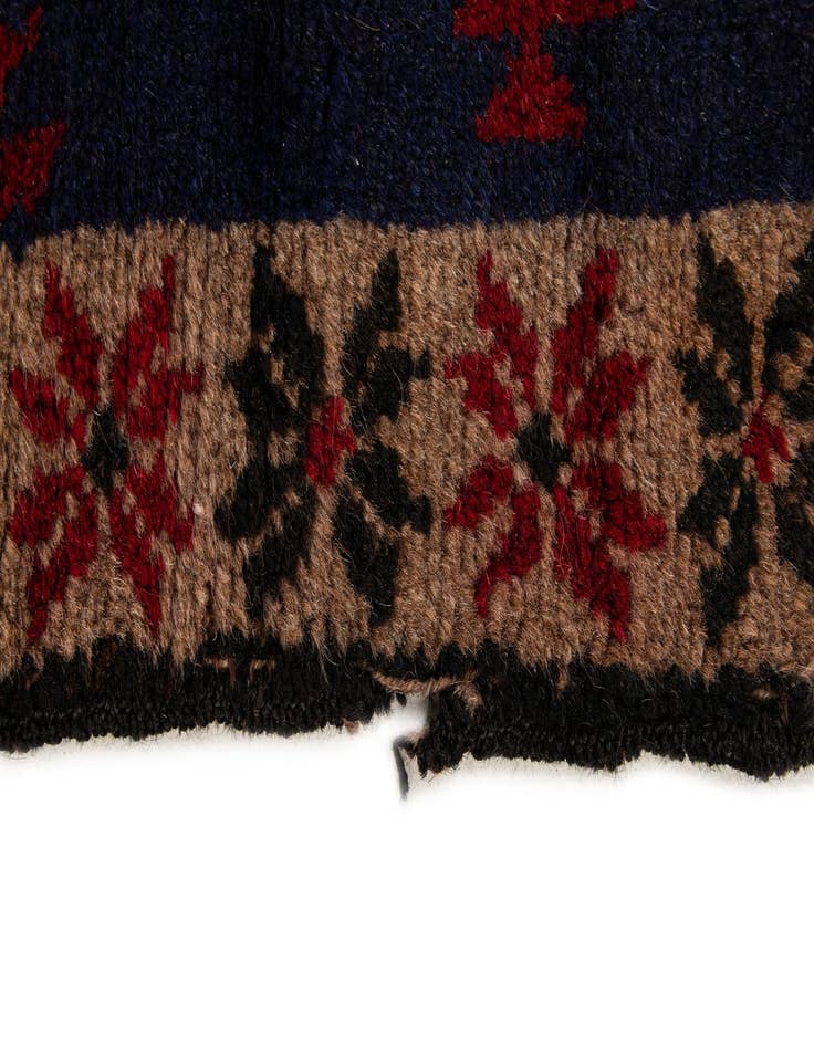 Detail image of  2' 9 x 4' 10  Hand Knotted Balouch Persian Wool Rug