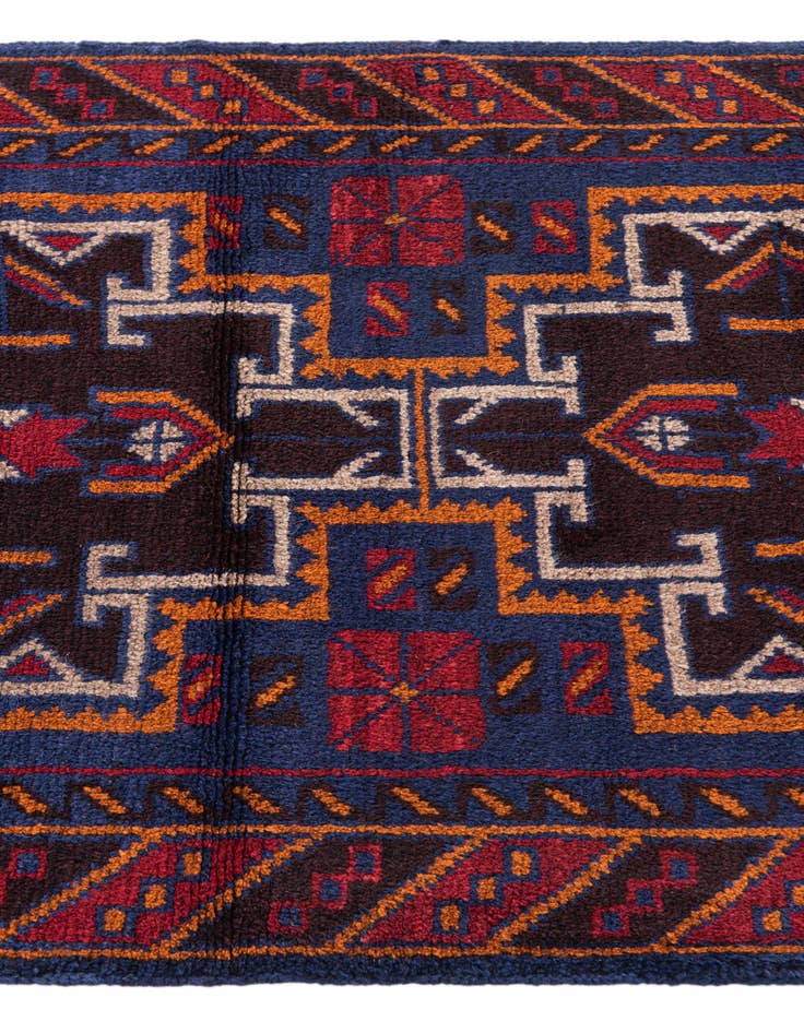 Detail image of  2' 10 x 4' 7  Hand Knotted Balouch Persian Wool Rug