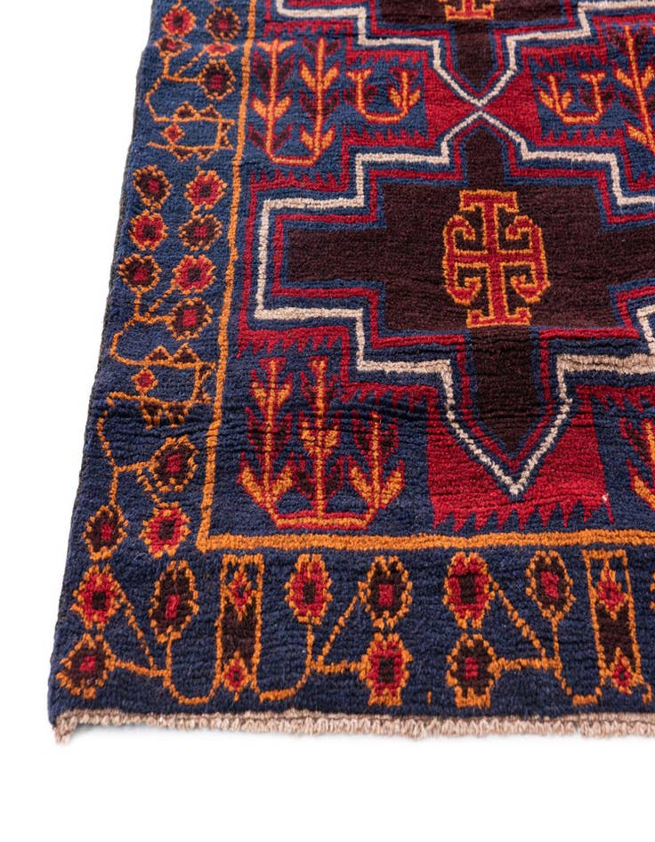 Detail image of  3' x 4' 3  Hand Knotted Balouch Persian Wool Rug