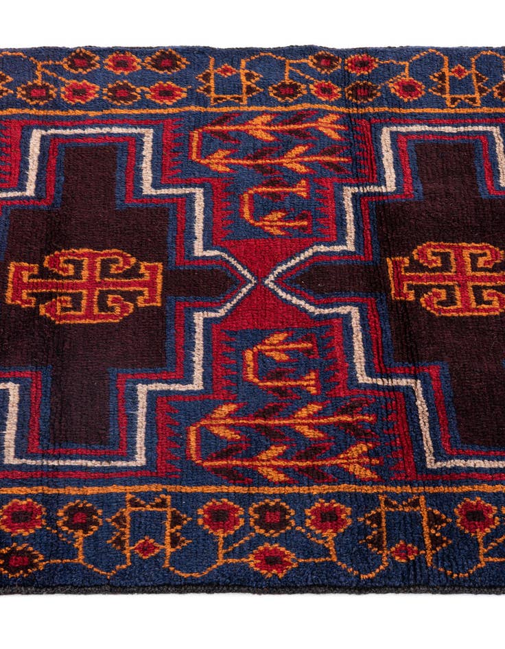 Detail image of  3' x 4' 3  Hand Knotted Balouch Persian Wool Rug
