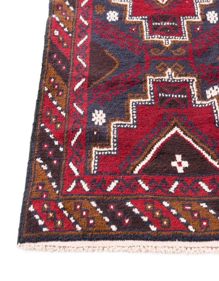 Detail image of  3' x 4' 8  Hand Knotted Balouch Persian Wool Rug