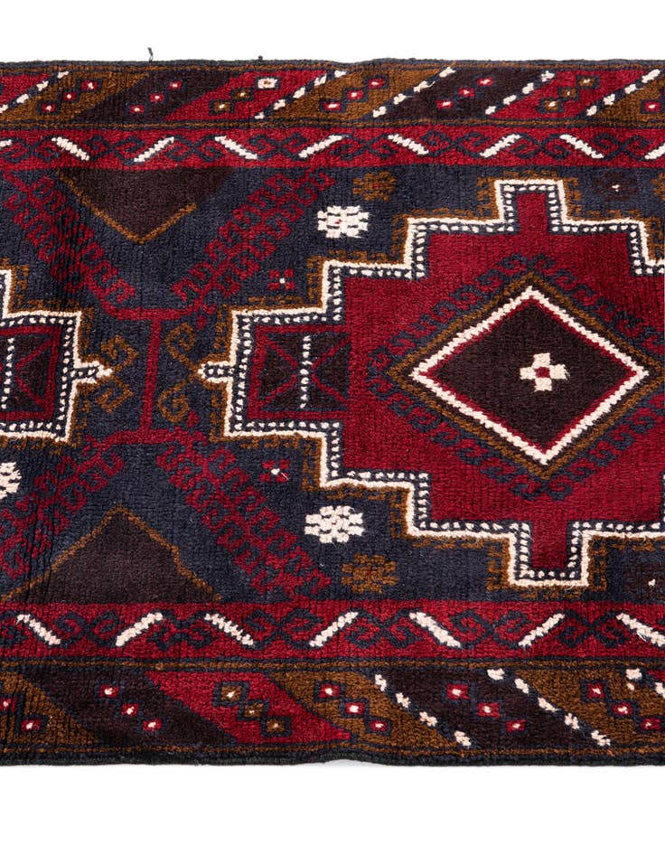 Detail image of  3' x 4' 8  Hand Knotted Balouch Persian Wool Rug