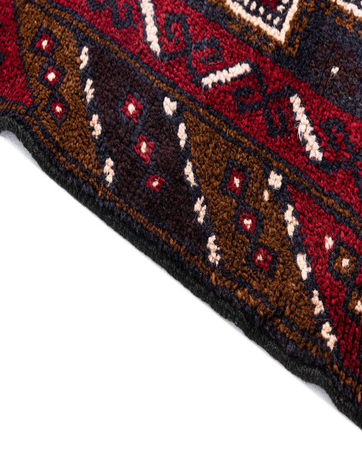 Detail image of  3' x 4' 8  Hand Knotted Balouch Persian Wool Rug