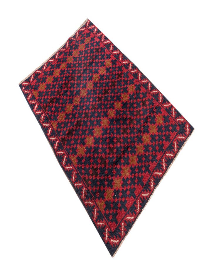 Detail image of  3' x 4' 6  Hand Knotted Balouch Persian Wool Rug