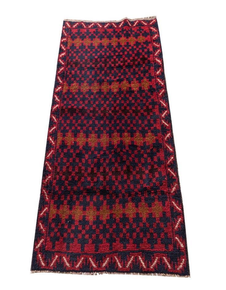 Detail image of  3' x 4' 6  Hand Knotted Balouch Persian Wool Rug