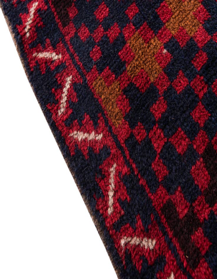 Detail image of  3' x 4' 6  Hand Knotted Balouch Persian Wool Rug
