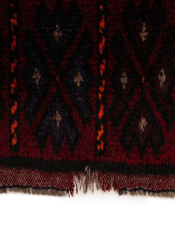 Detail image of  2' 10 x 4' 8  Hand Knotted Balouch Persian Wool Rug