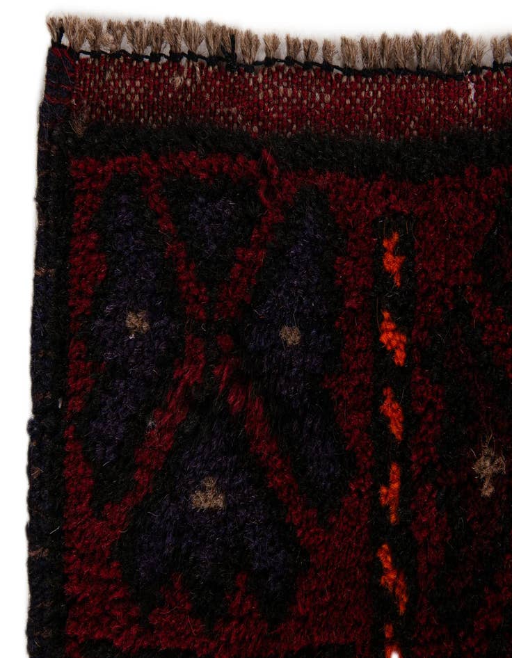 Detail image of  2' 10 x 4' 8  Hand Knotted Balouch Persian Wool Rug