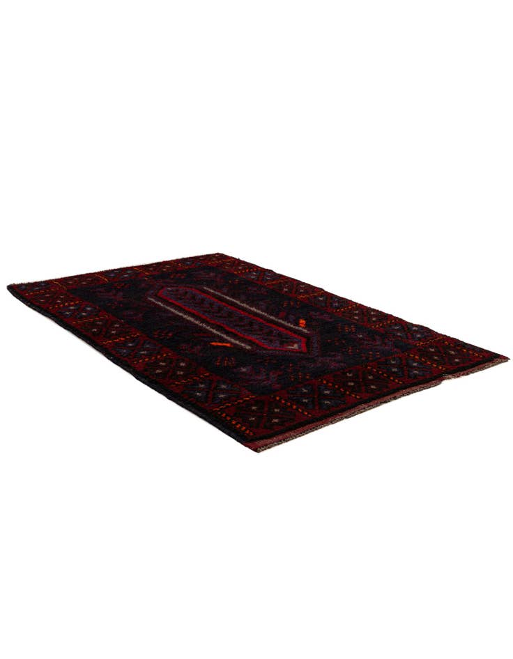 Detail image of  2' 10 x 4' 8  Hand Knotted Balouch Persian Wool Rug