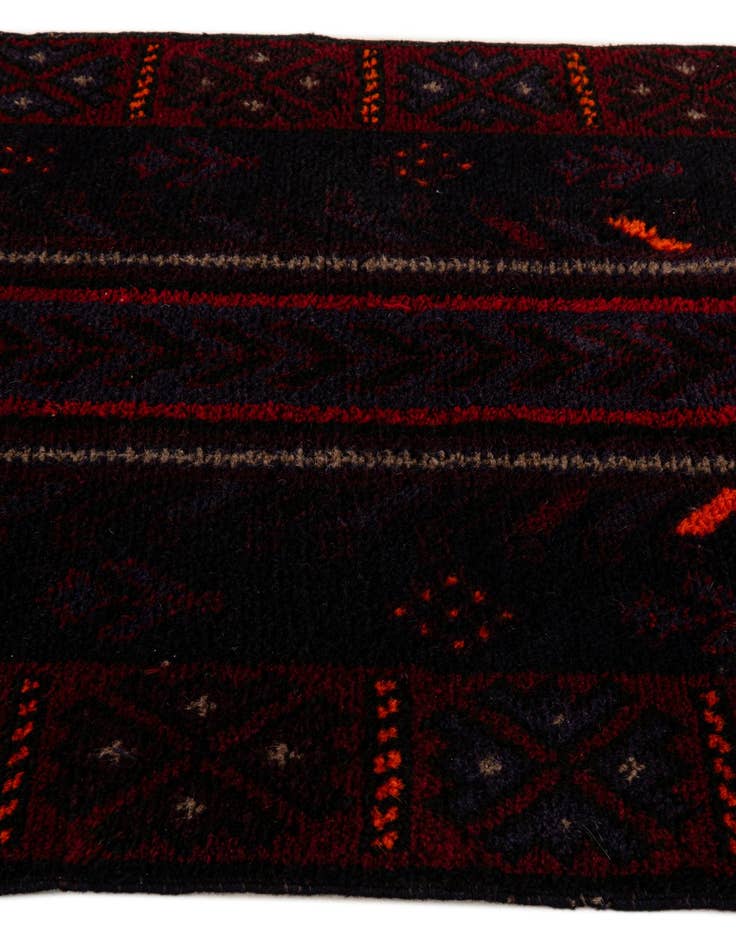 Detail image of  2' 10 x 4' 8  Hand Knotted Balouch Persian Wool Rug