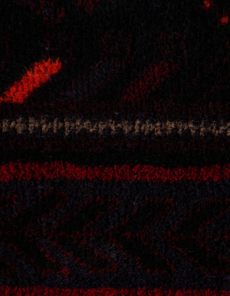 Detail image of  2' 10 x 4' 8  Hand Knotted Balouch Persian Wool Rug