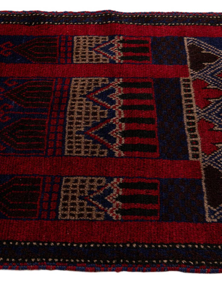 Detail image of  2' 9 x 4' 9  Hand Knotted Balouch Persian Wool Rug