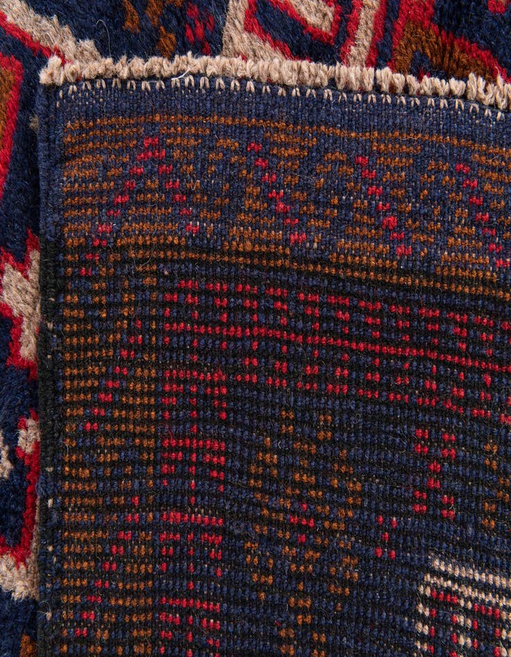 Detail image of  2' 10 x 4' 8  Hand Knotted Balouch Persian Wool Rug