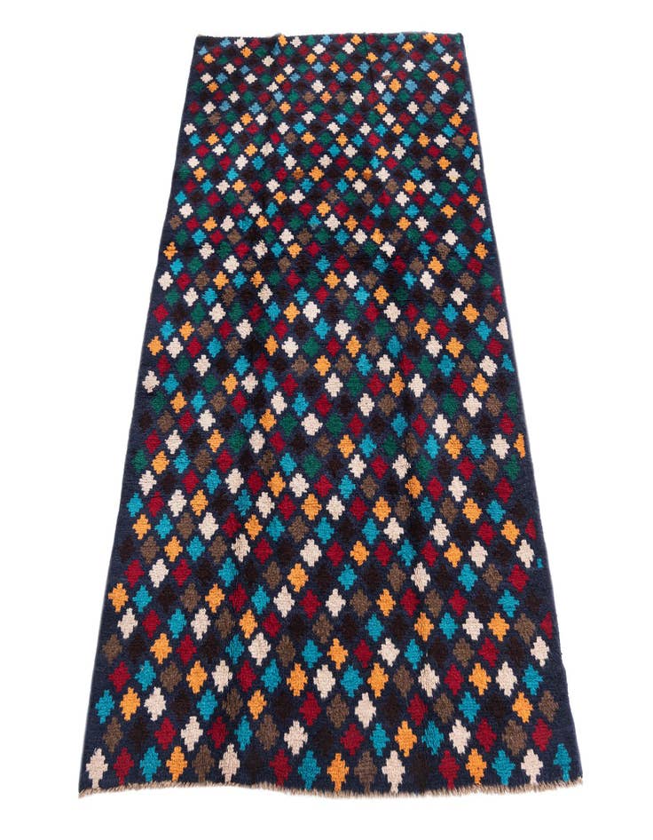 Detail image of  4' 1 x 6'  Hand Knotted Balouch Wool Rug