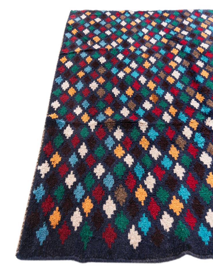 Detail image of  4' 1 x 6'  Hand Knotted Balouch Wool Rug