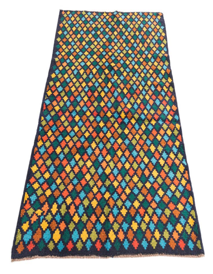 Detail image of  4' 1 x 5' 9  Hand Knotted Balouch Wool Rug