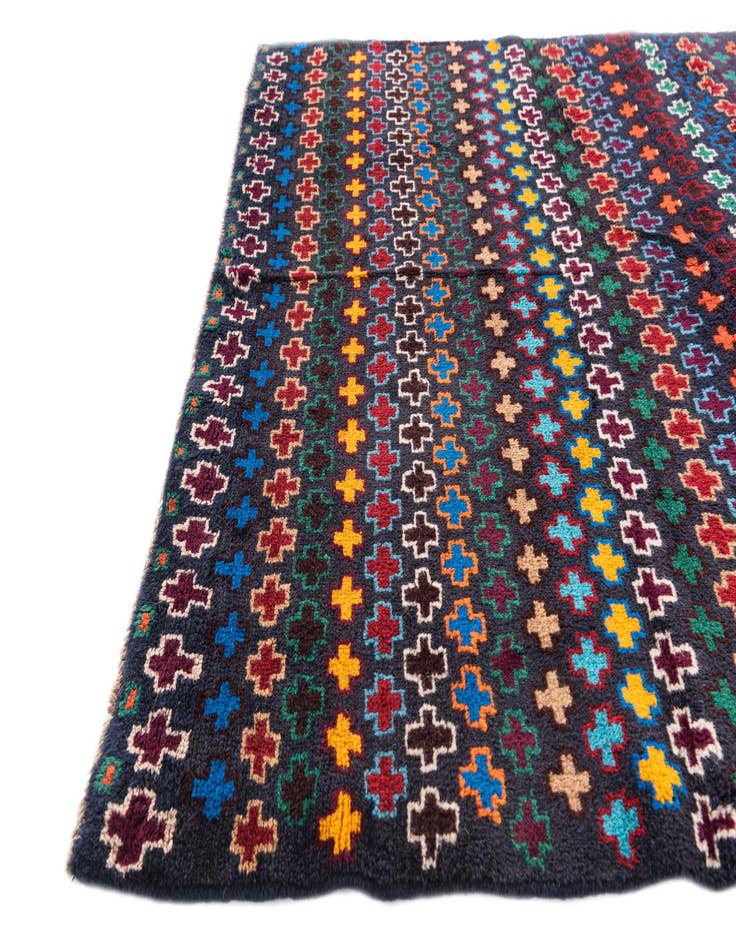 Detail image of  3' 10 x 6' 1  Hand Knotted Balouch Wool Rug