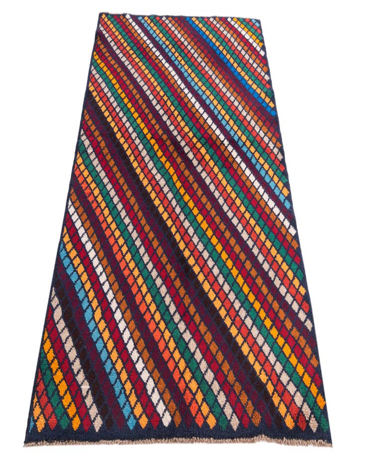 Detail image of  4' x 6'  Hand Knotted Balouch Wool Rug