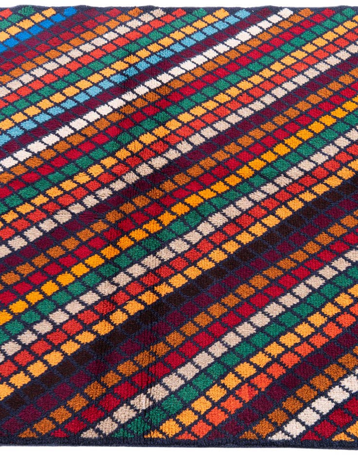 Detail image of  4' x 6'  Hand Knotted Balouch Wool Rug