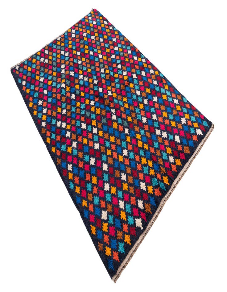 Detail image of  4' x 5' 10  Hand Knotted Balouch Wool Rug