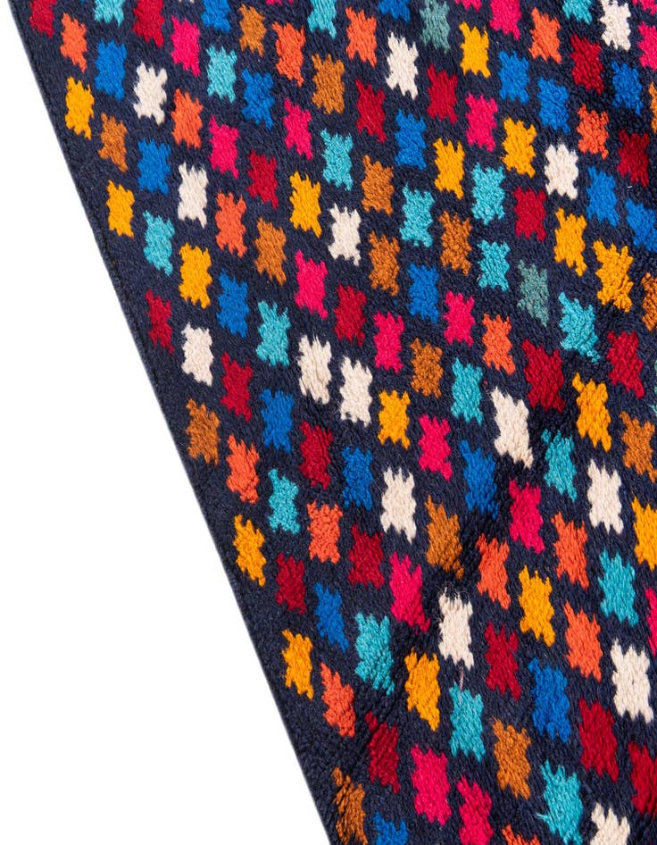 Detail image of  4' x 5' 10  Hand Knotted Balouch Wool Rug