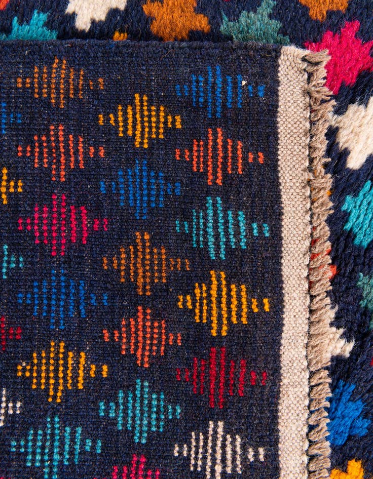 Detail image of  4' x 5' 10  Hand Knotted Balouch Wool Rug