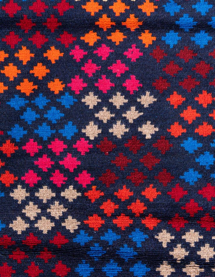 Detail image of  3' x 4' 6  Hand Knotted Balouch Wool Rug