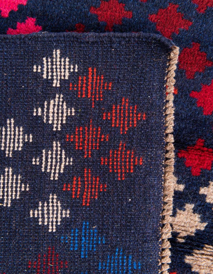 Detail image of  3' x 4' 6  Hand Knotted Balouch Wool Rug