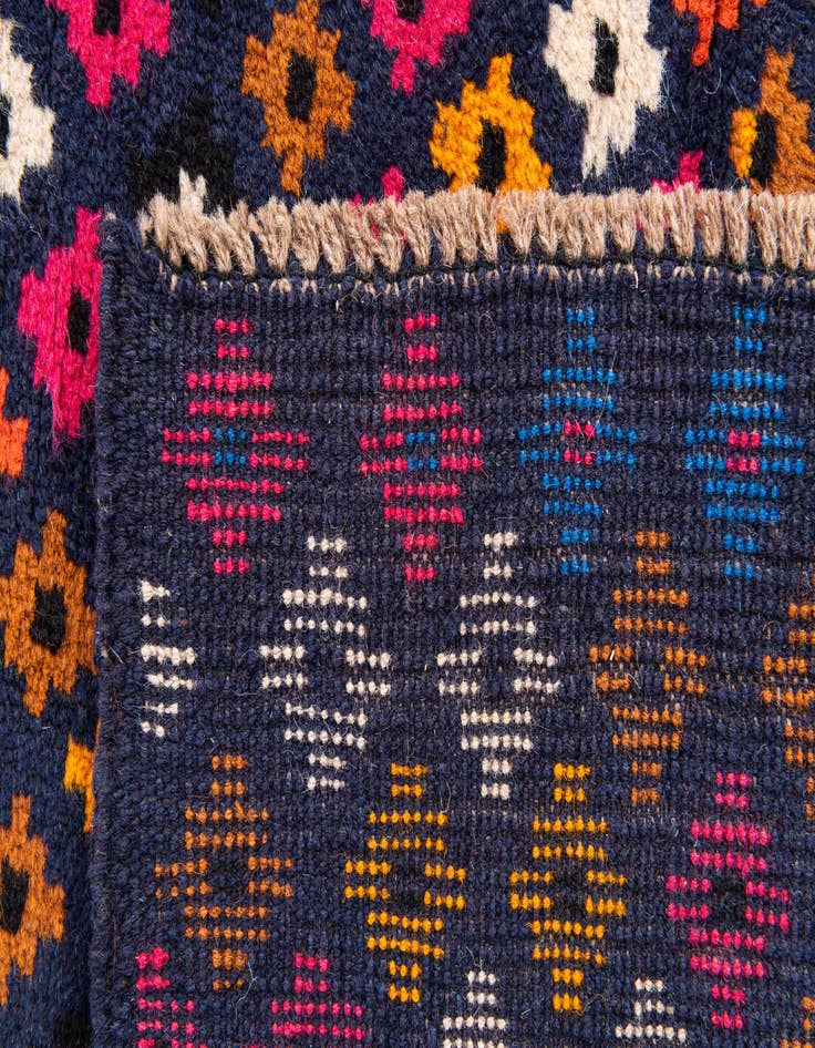 Detail image of  3' 1 x 4' 5  Hand Knotted Balouch Wool Rug