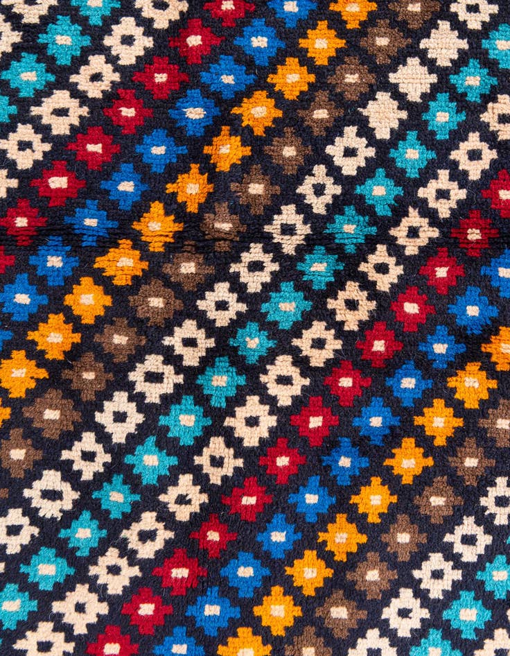 Detail image of  4' x 6'  Hand Knotted Balouch Wool Rug