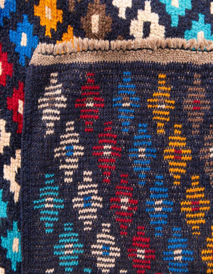 Detail image of  4' x 6'  Hand Knotted Balouch Wool Rug