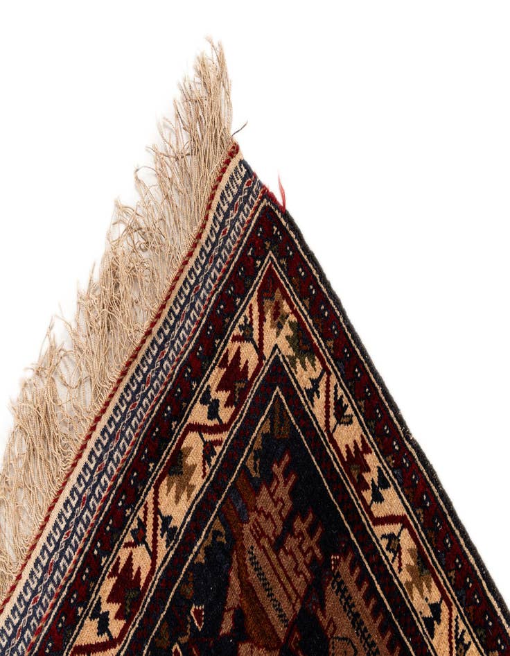 Detail image of  3' 9 x 6' 6  Hand Knotted Balouch Persian Wool Rug