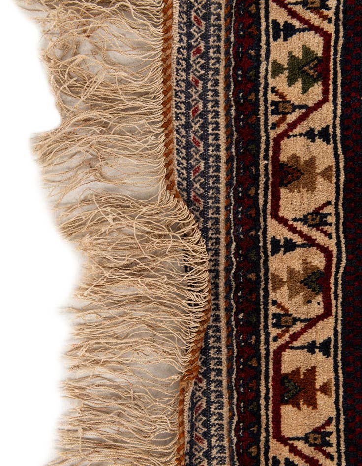 Detail image of  3' 9 x 6' 6  Hand Knotted Balouch Persian Wool Rug