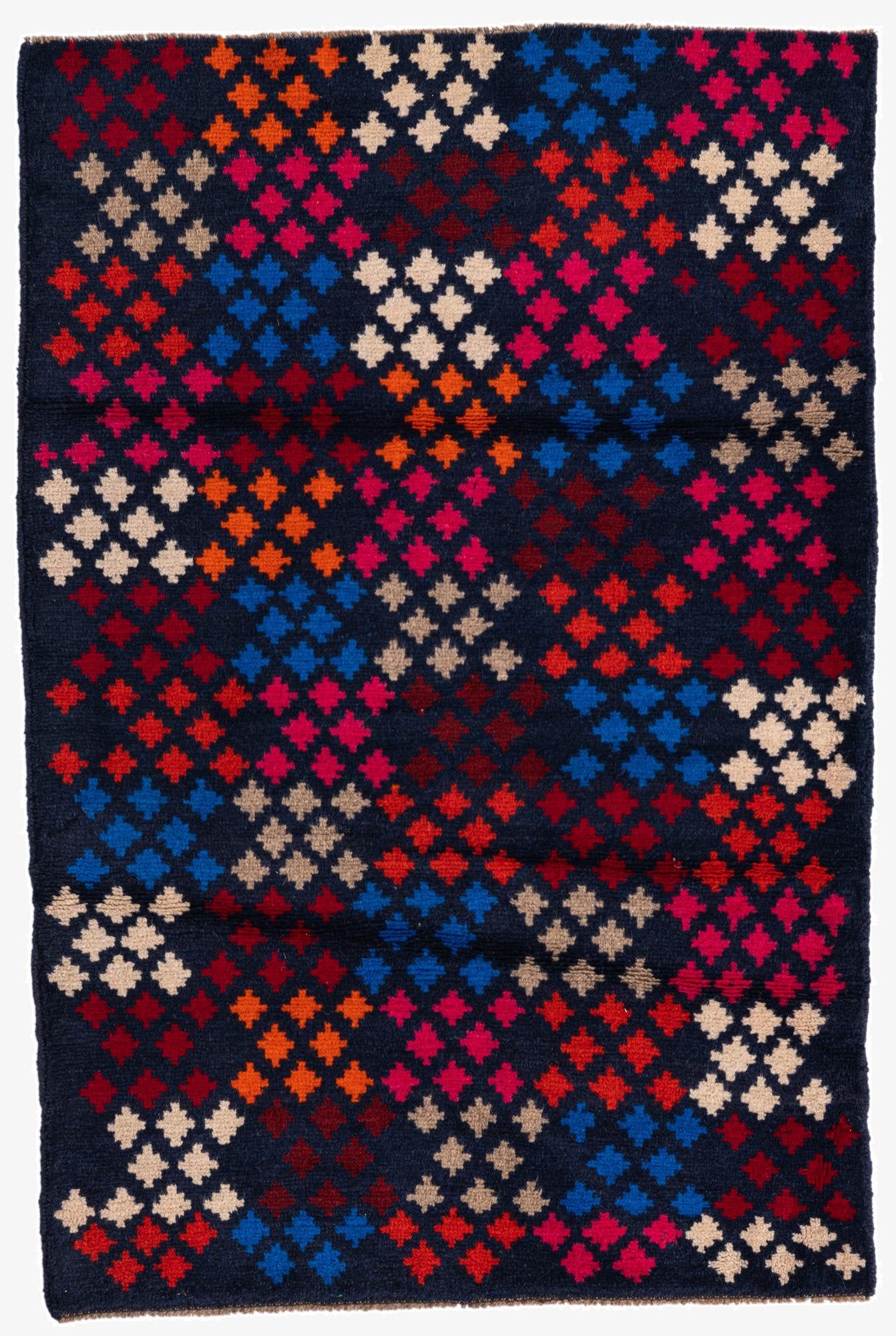  3' x 4' 6  Hand Knotted Balouch Wool Rug