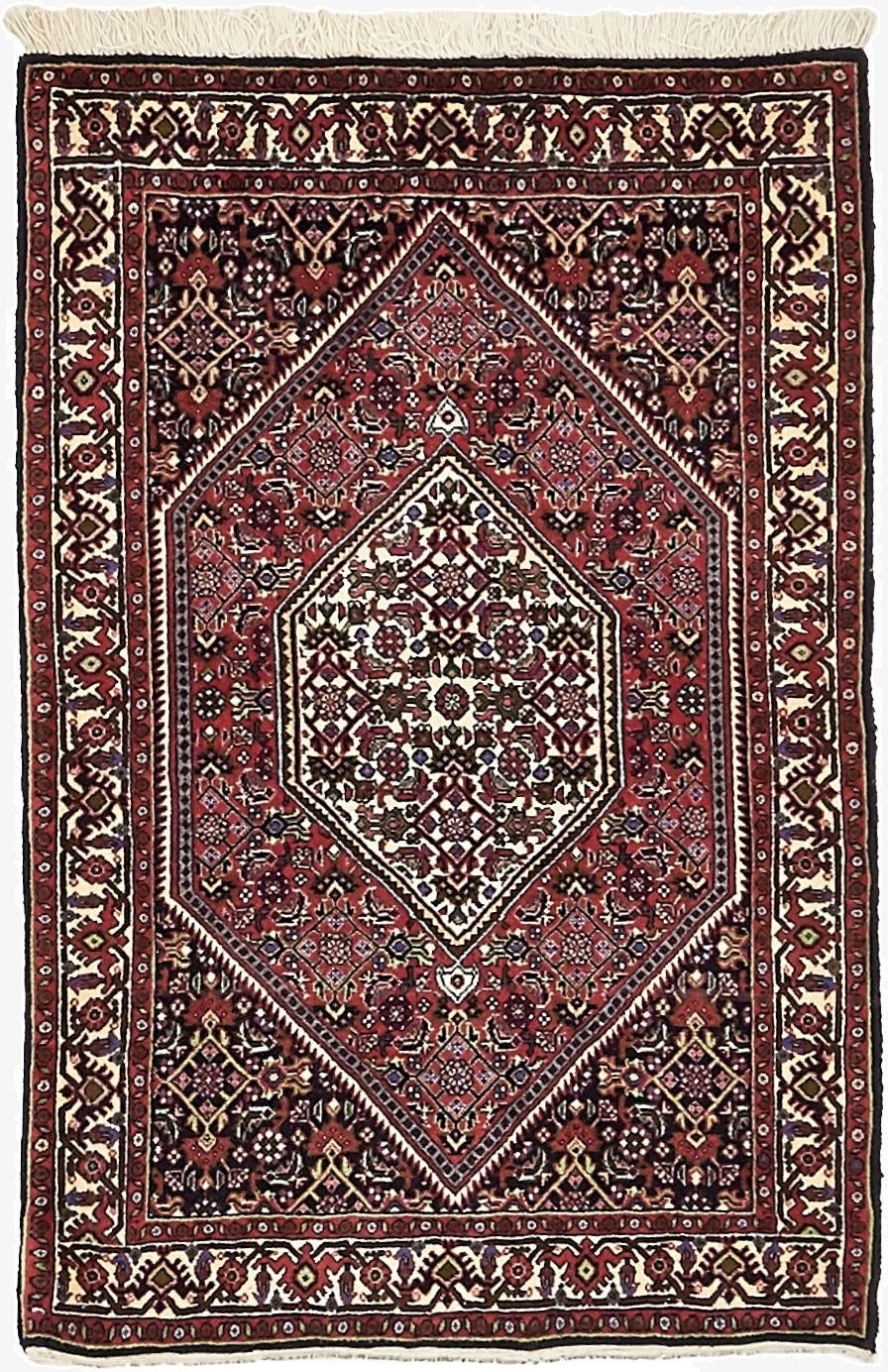  2' 4 x 3' 8  Hand Knotted Bidjar Persian Wool Rug
