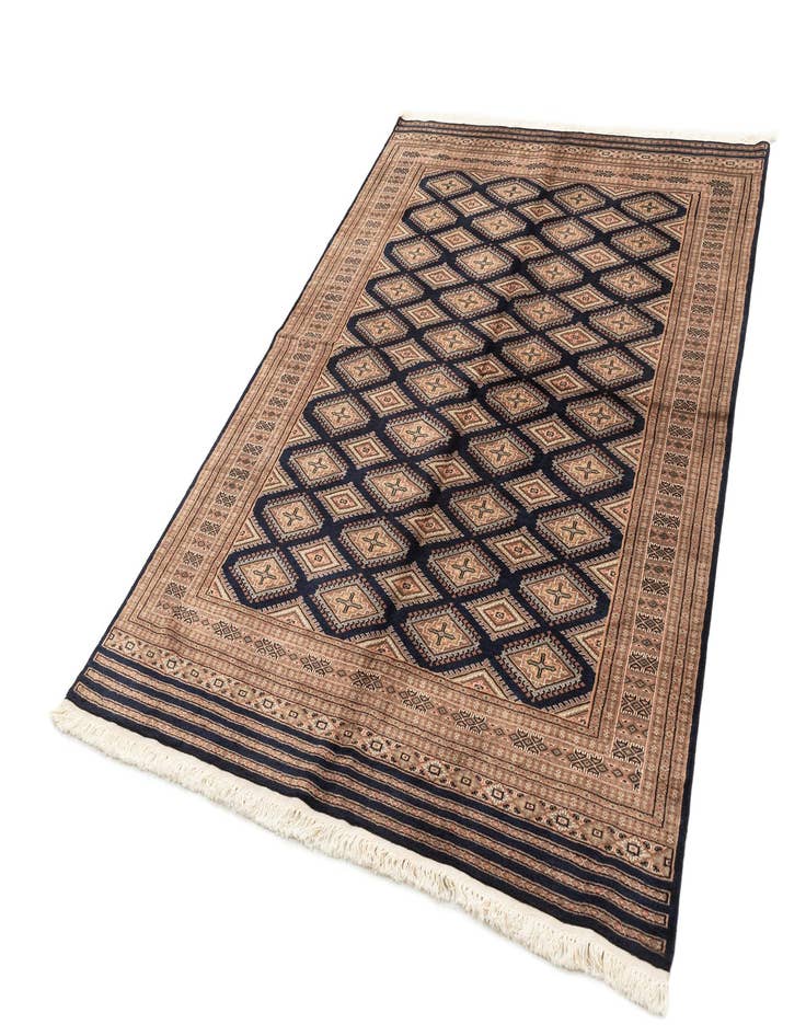 Detail image of  5' 6 x 7' 8  Hand Knotted Bokhara Oriental Wool Rug