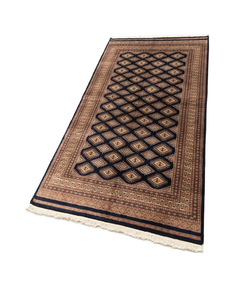 Detail image of  5' 6 x 7' 10  Hand Knotted Bokhara Oriental Wool Rug