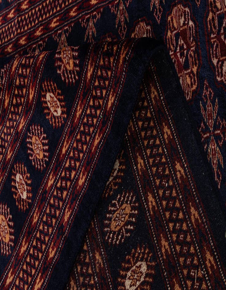 Detail image of  4' 3 x 6'  Hand Knotted Bokhara Oriental Wool Rug