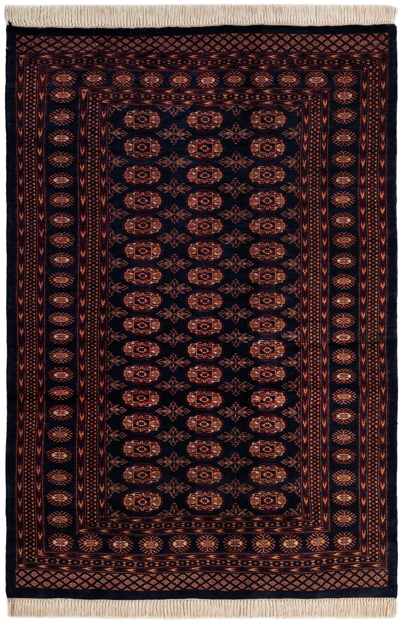  4' 3 x 6'  Hand Knotted Bokhara Oriental Wool Rug