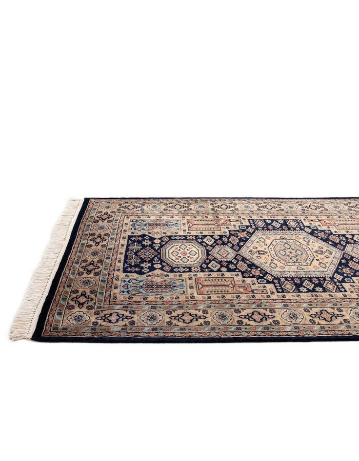 Detail image of  4' 3 x 6' 2  Hand Knotted Bokhara Oriental Wool Rug