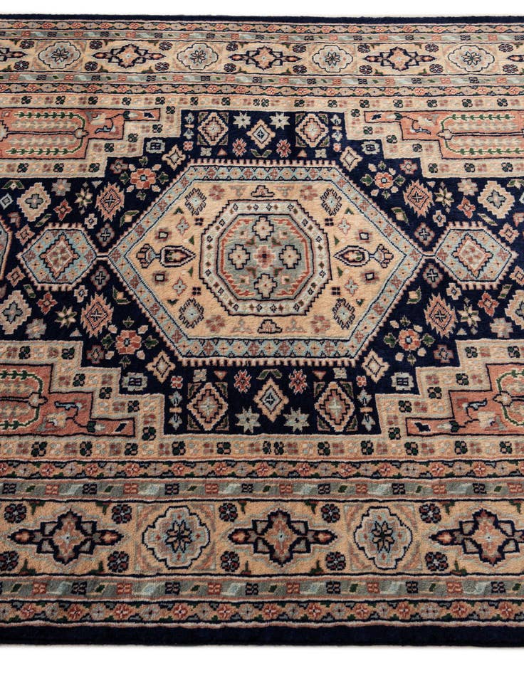 Detail image of  4' 3 x 6' 2  Hand Knotted Bokhara Oriental Wool Rug